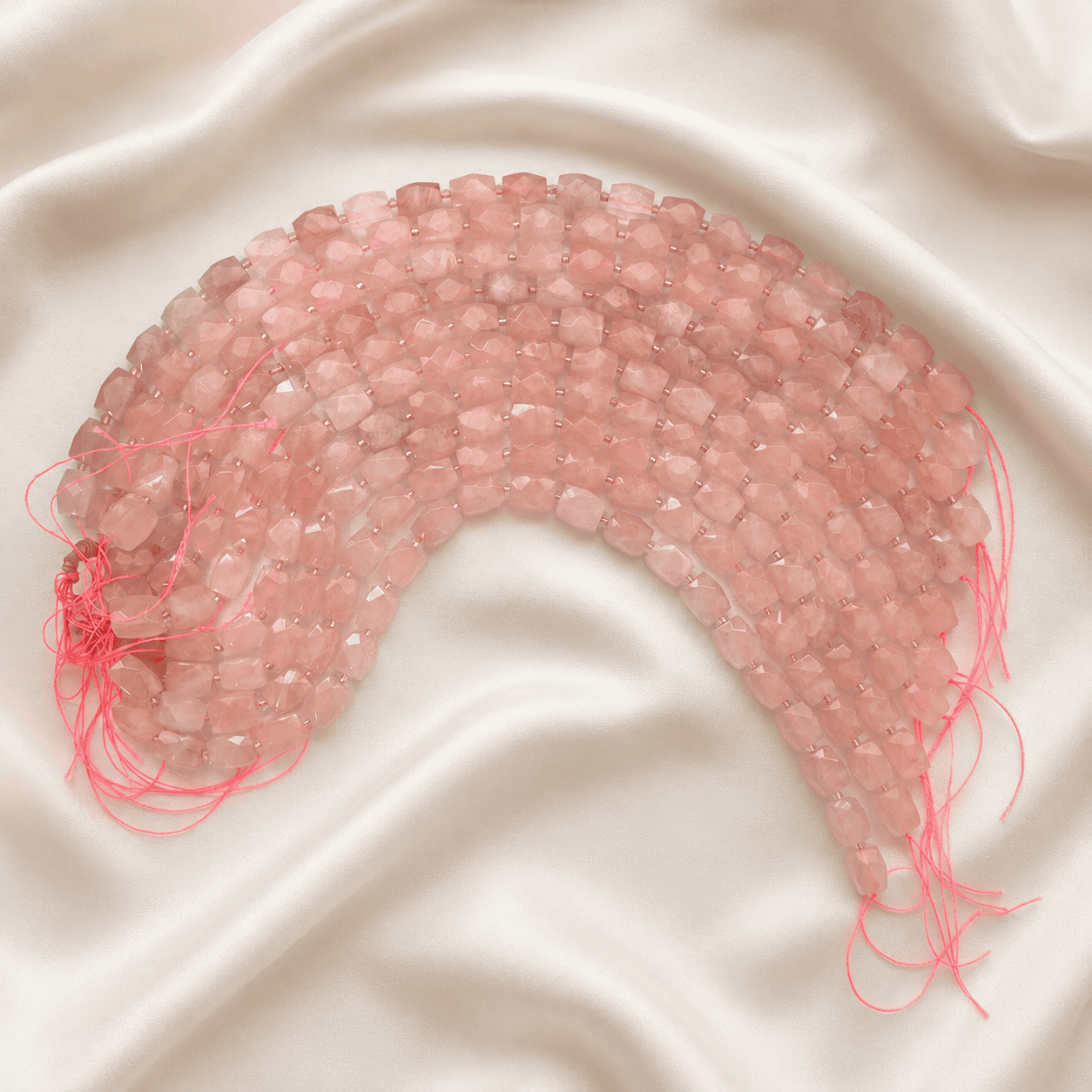 17×12-mm-cubuk-kesim-pembe-kuvars-dogal-tas-dizi 17x12 mm çubuk kesim Pembe Kuvars doğal taş dizi boncuk