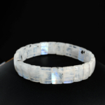 5A+ quality moonstone rolex design bracelet with blue flashes.