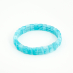 Bracelet de luxe en amazonite gel naturelle turquoise de qualité 6A+ avec maillons style Rolex.