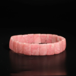 Luxuriöses Damen und Herren Stretch-Armband aus echtem rosa Rhodochrosit in 5A+ Qualität im Rolex-Design.