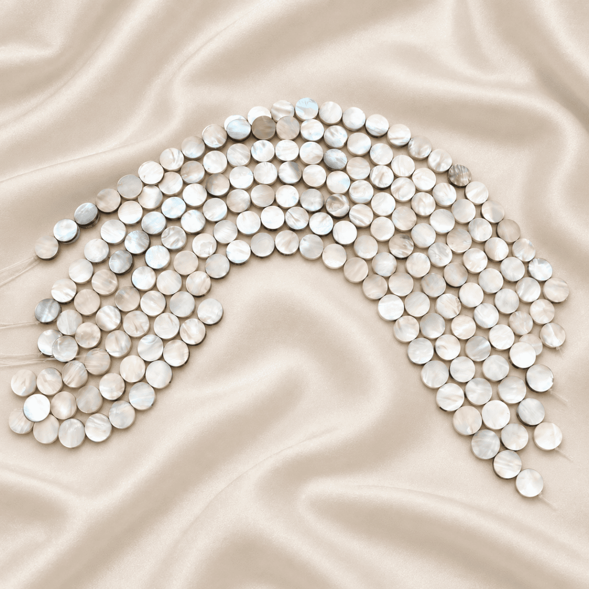 15 mm para form Okyanus Sedef dizi boncuk