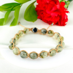 Prenhite (Prehnite) Doğal Taş Örme Bileklik (8mm)