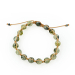 Prenhite (Prehnite) Doğal Taş Örme Bileklik (8mm) - Görsel 3