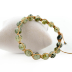 Prenhite (Prehnite) Doğal Taş Örme Bileklik (8mm) - Görsel 4