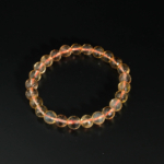 Bracelet artisanal en citrine naturelle jaune doré taillée en facettes qualité 7A+ 7-8mm.