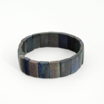 Bracelet de luxe pour homme et femme en opale noire d'Australie naturelle avec maillons style Rolex.
