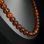 A certified natural Baltic amber gemstone adult bead necklace 9-11mm 28-31g.