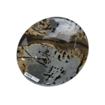 An authentic natural picture jasper gemstone hand-carved polished decorative display plate 20cm.