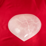 An authentic 25cm natural white satin spar selenite crystal hand-carved heart charging bowl.