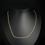 An authentic natural fancy yellow diamond 1-1.5mm micro faceted gemstone necklace with 925 silver clasp.