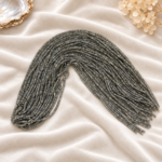 Gri-füme tonlarda 4x2 mm rondel kesim labradorit dizi boncuk