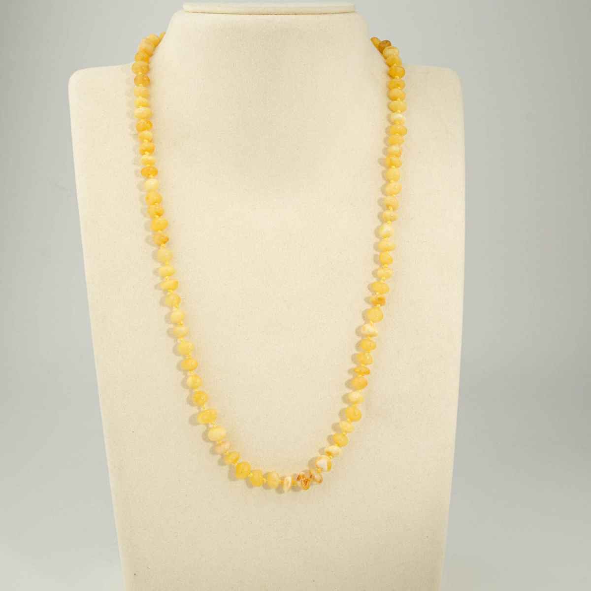 Genuine certified Baltic amber natural stone butterscotch yellow graduated adult necklace 49-51cm