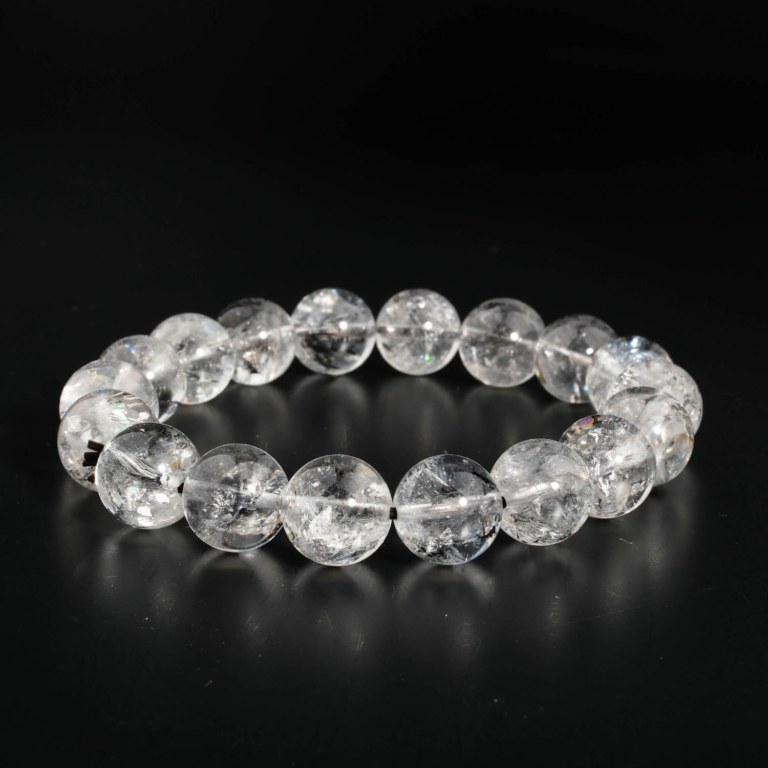 Klassisches unisex Perlenarmband mit echten Herkimer-Diamant Kugeln 11-12mm