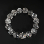 Hochwertiges unisex Perlenarmband mit echten großen Herkimer-Diamant Kugeln 14-15mm