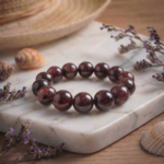 Orijinal Garnet (Lal) Doğal Taş Bileklik (13-14mm)