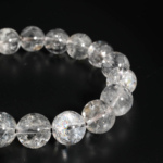 Elegantna elastična narukvica od kuglica prirodnog herkimer dijamanta 11-12mm