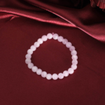 Genuine A grade natural pink kunzite gemstone 6-7 mm beaded stretch bracelet.