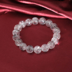 Genuine natural Herkimer diamond clear quartz round beads unisex bracelet 11-12mm