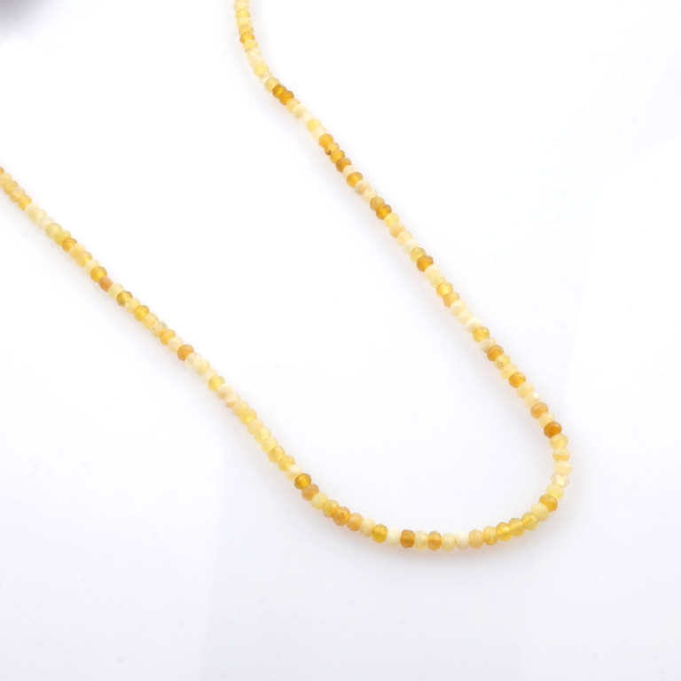 toptan doğal taş dizi sarı opal 2x3mm rondel kesim profesyonel dizim için doğal taş