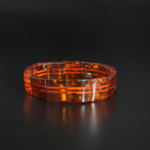 Certified genuine natural cognac amber rolex link design stretch unisex bracelet 11.8g 17cm.